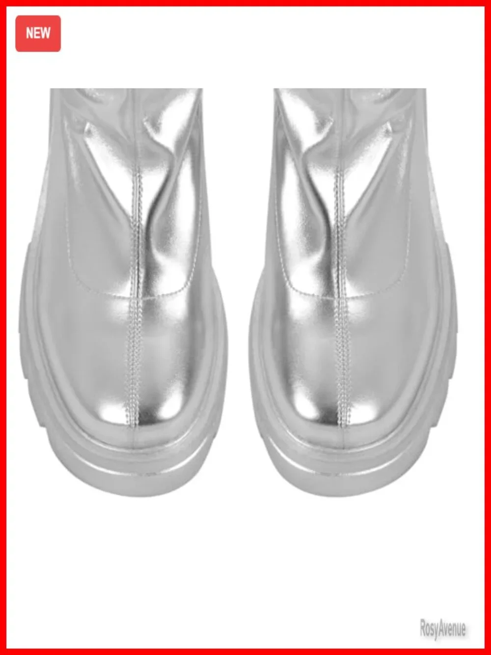 Round Toe Low Block Heeled Thigh Boots Zip up Chunky Heels Tread Sole Fashion